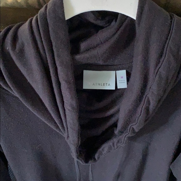 Athleta Black Top Sweatshirt M - Picture 2 of 5